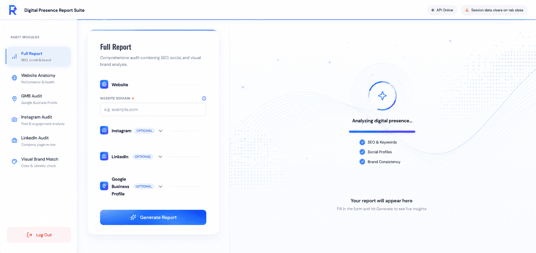 Flawdits dashboard